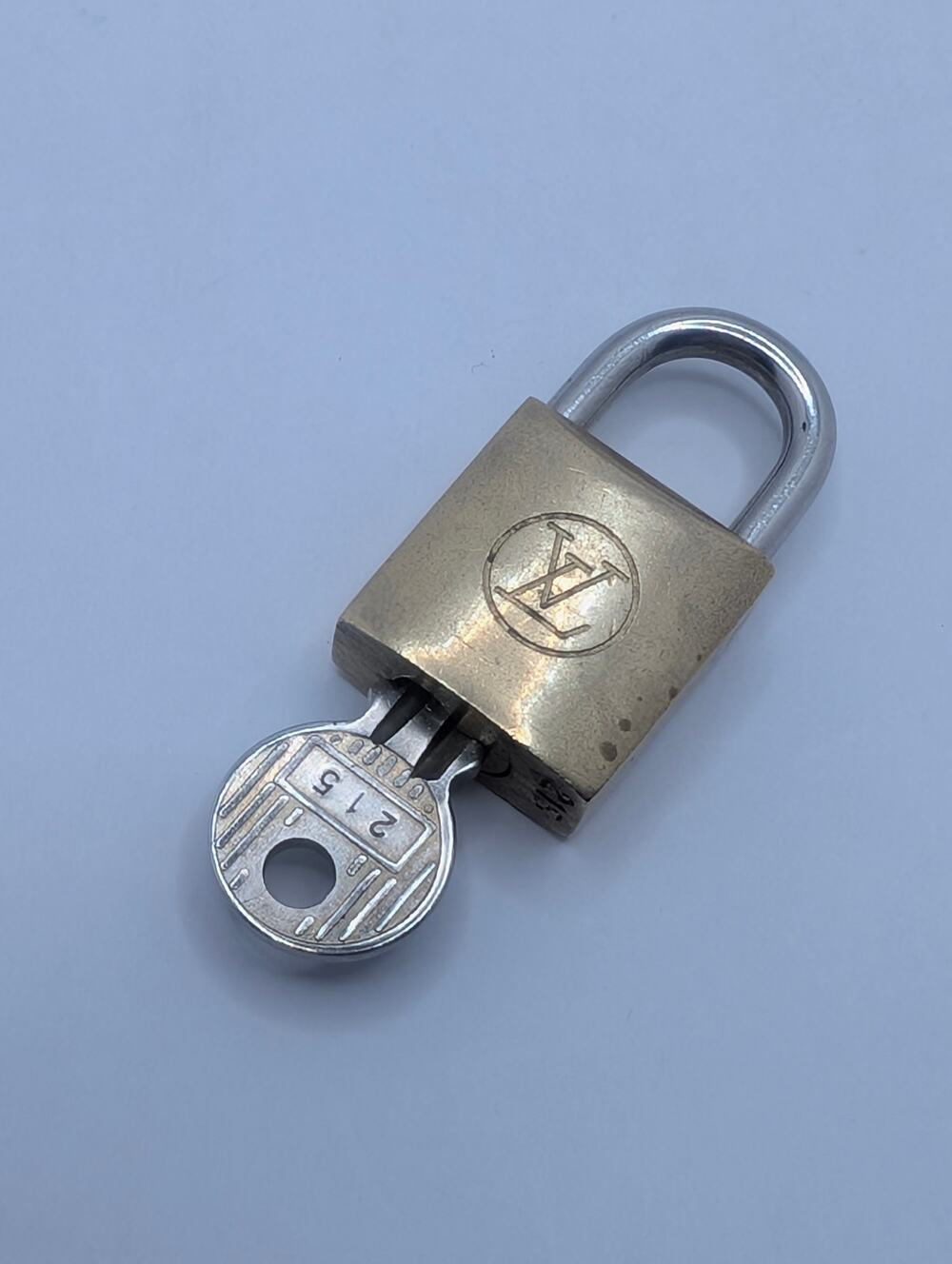 Authentic Louis Vuitton Brass Padlock & Key #215 200 Series Vintage